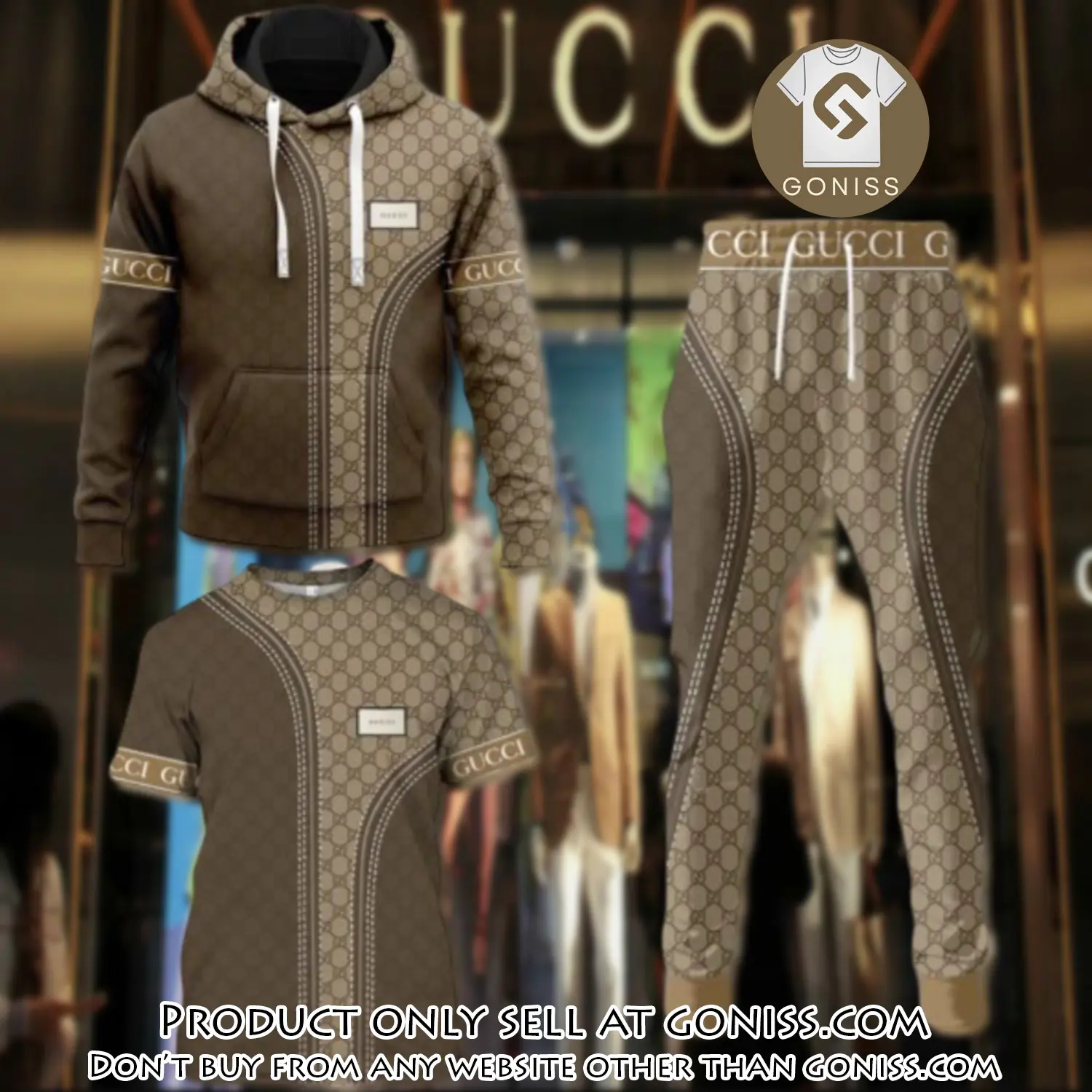 Gucci luxury brand combo tshirt hoodie long pants set trending 24 outfit sport lcs1031 gn0104787